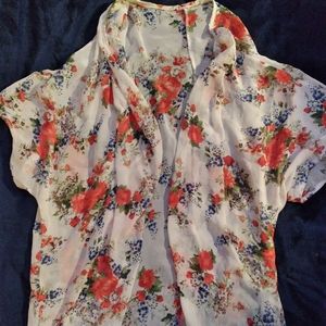 Beautiful rose flower cardigan !